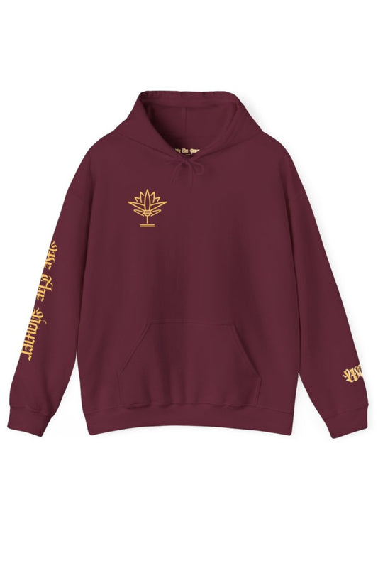 WTP | "The Lotus Project" Maroon Logo Hoodie