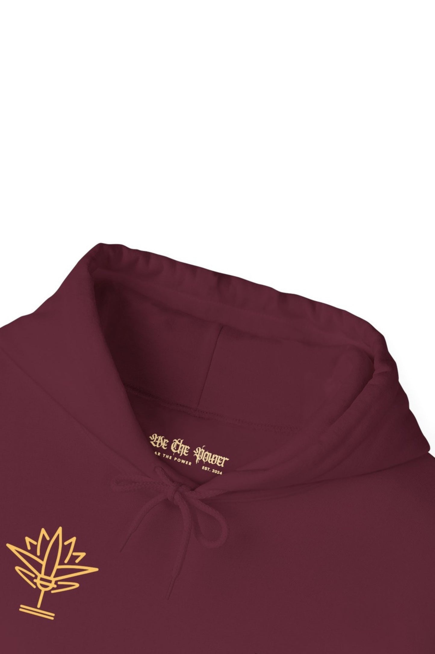 WTP | "The Lotus Project" Maroon Logo Hoodie