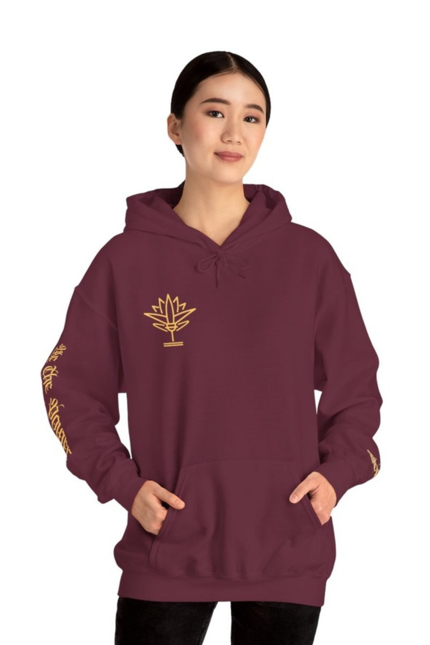 WTP | "The Lotus Project" Maroon Logo Hoodie