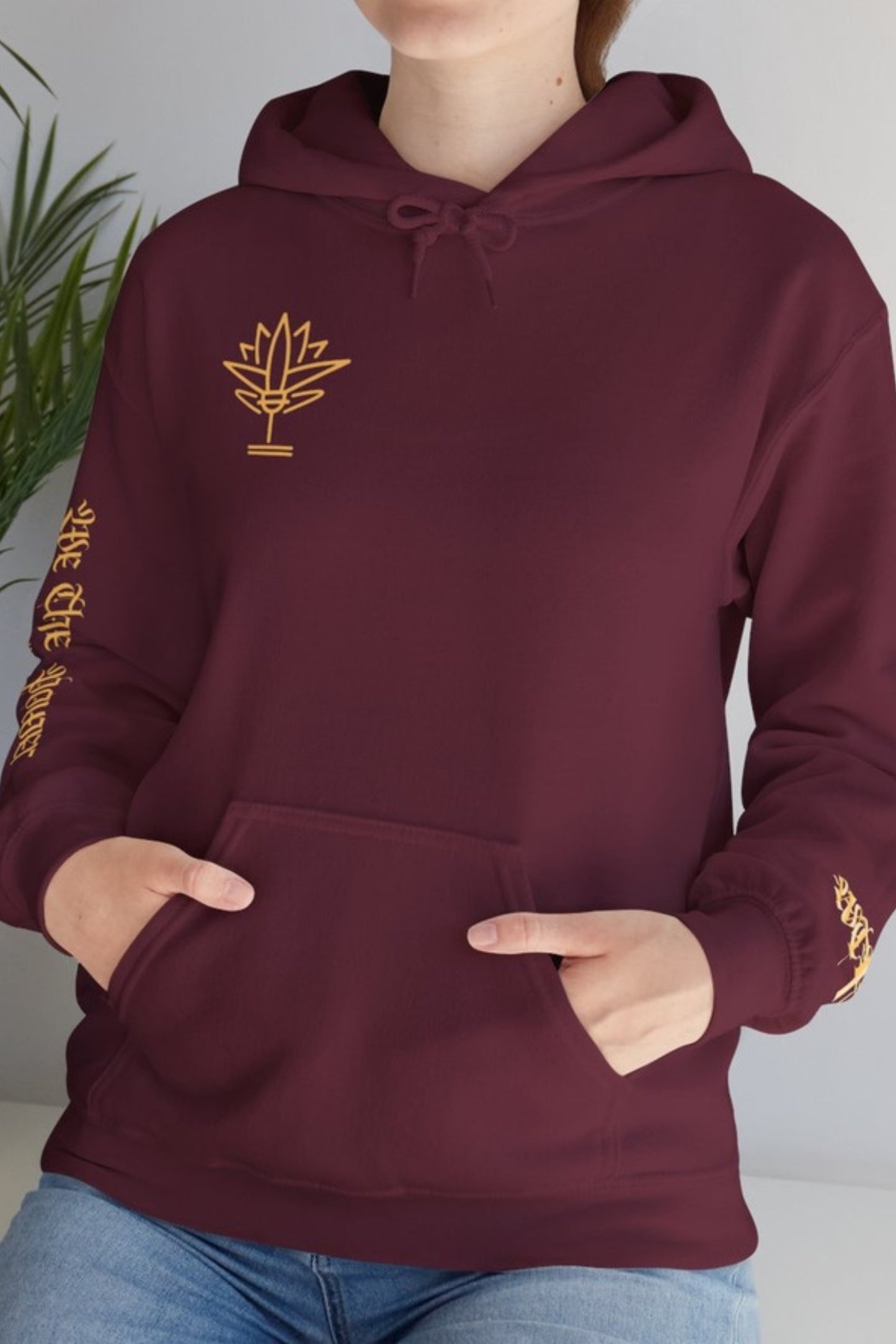 WTP | "The Lotus Project" Maroon Logo Hoodie