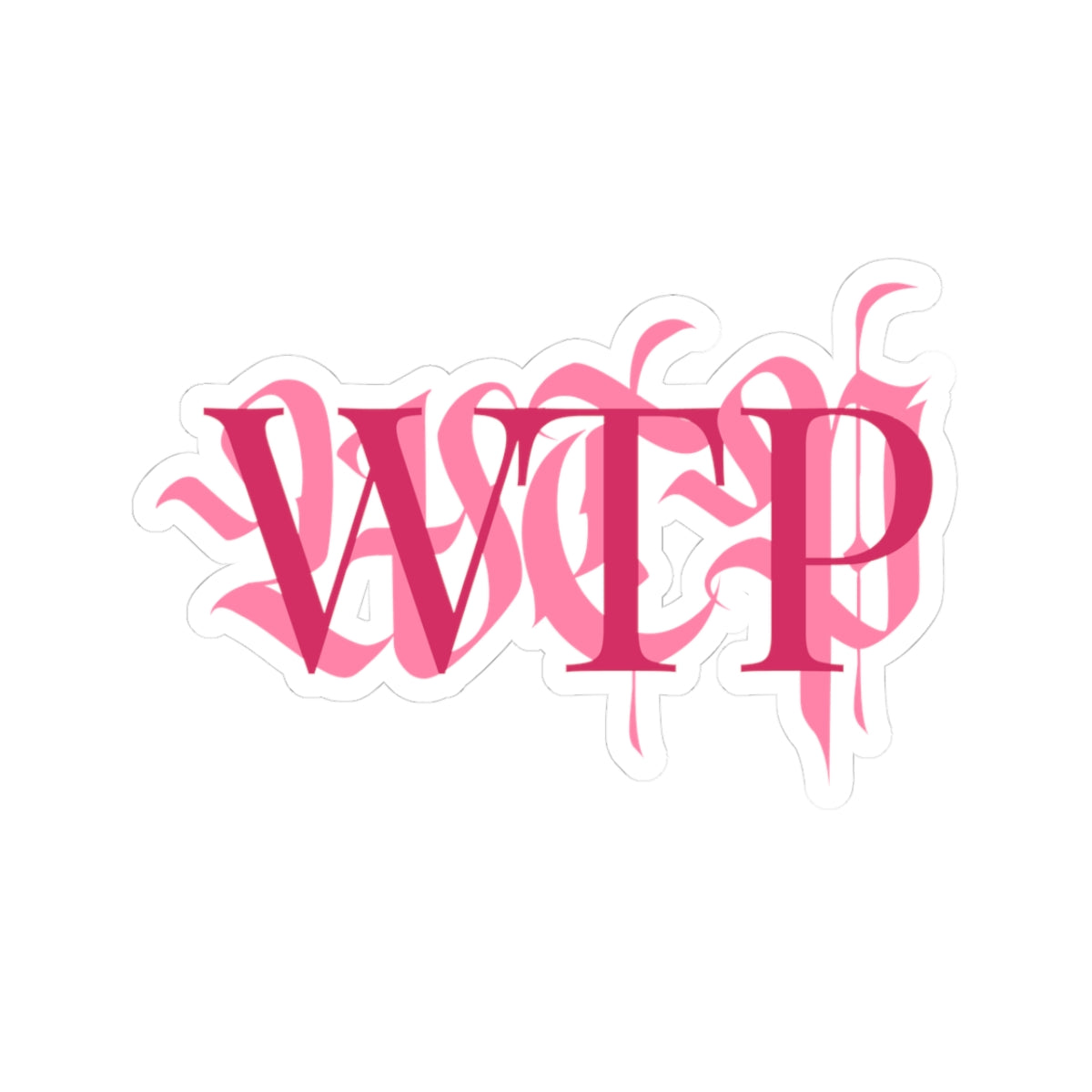 WTP Hot Pink Logo Sticker